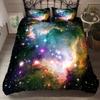 Druck Starlight Galaxy Mikrofaser Bettbezug mit Kissenbezügen Sternenhimmel Bettdeckenbezug Bettwäscheset Dropship Duver Cove Sets