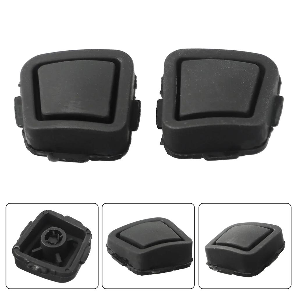 2pcs ABS Keyless-Go Door Handle Buttons Cover Fit For Mercedes-Benz W211 C209 W219 W251 Black-Exterior-Door Handles