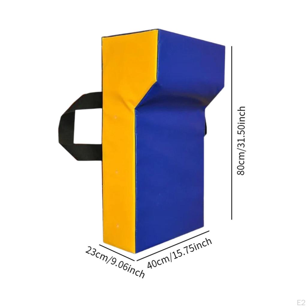 Wedged Football Tackle Shield Blocking Pad Equipment Sport Gift with Handles