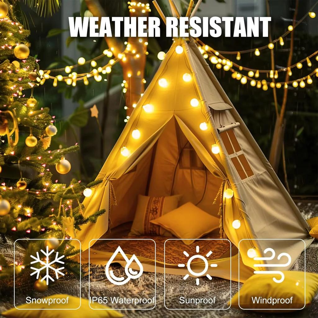 6/10M USB Warm White LED Ball String Lights with Remote Control Fairy Garland for Indoor Outdoor Garden Wedding Christmas Decor