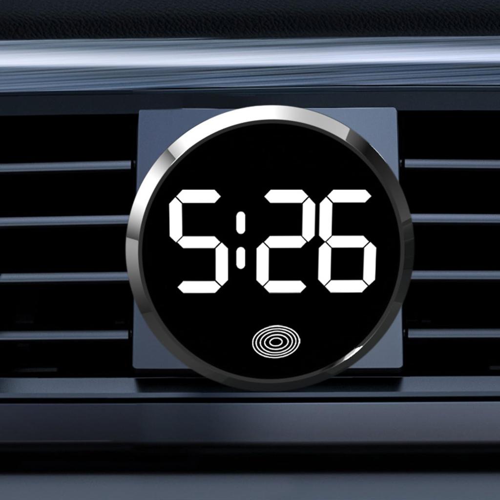 Yulokdwi Auto-Uhr - Touch-Control Auto-Uhr, Tragbare Leichte Uhr mit LED-Anzeige