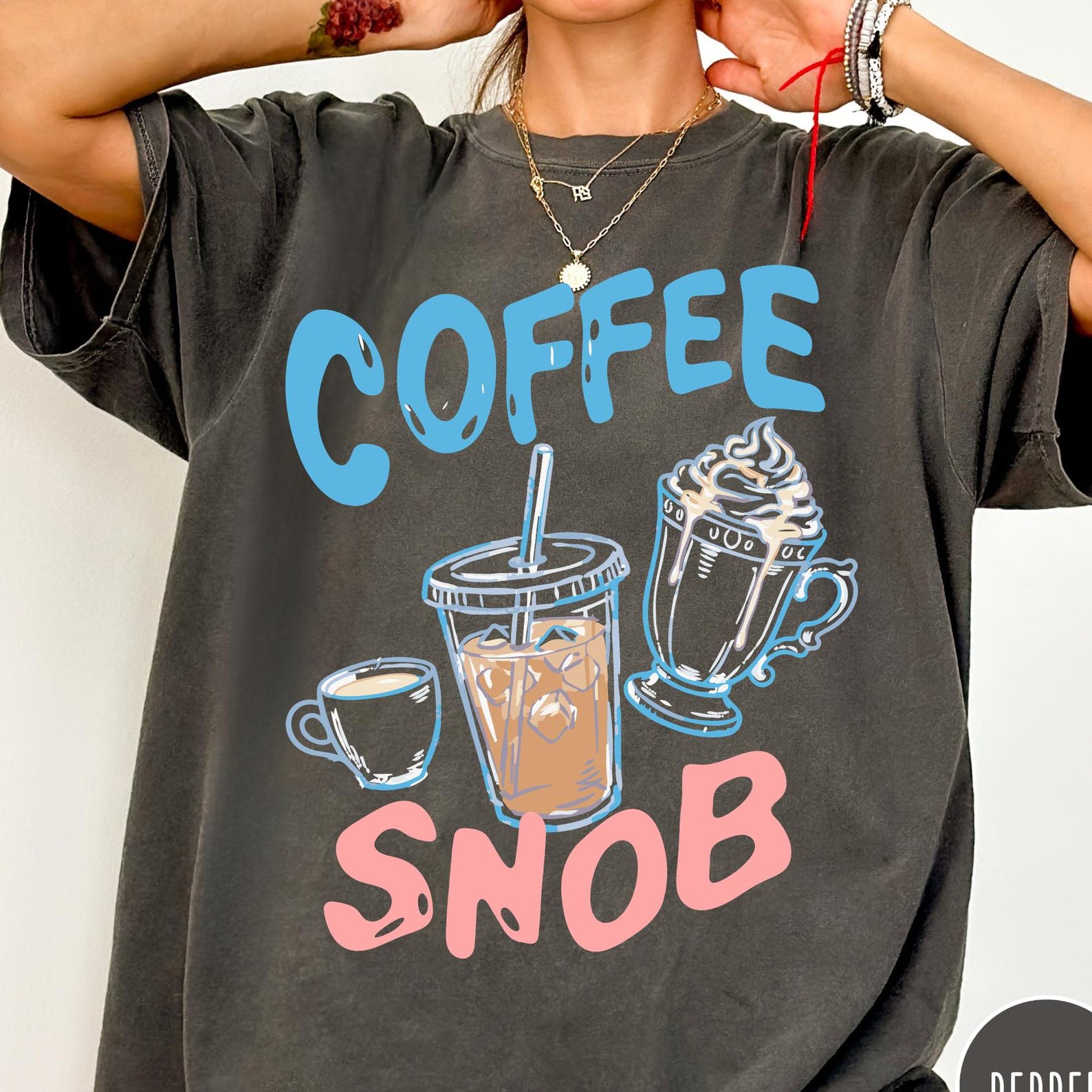Retro Coffee Snob Comfort Colors® T-Shirt, Vintage Coffee Shirt, Trendy Iced Coffee Graphic Tee, Thrifted Preppy Espresso T-Shirt 2XL
