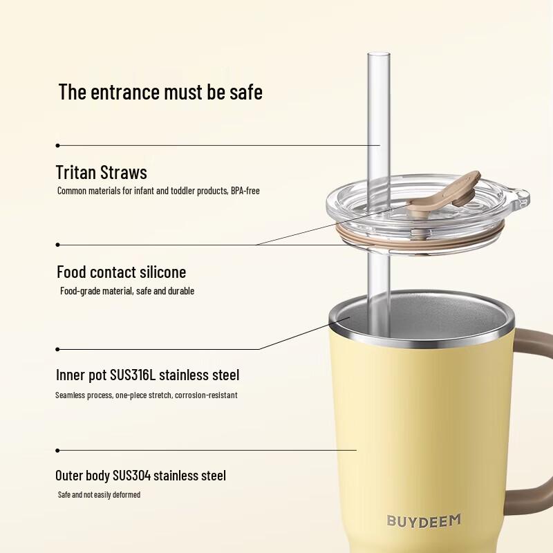 Beiding Large Capacity Insulated Straw Tumbler