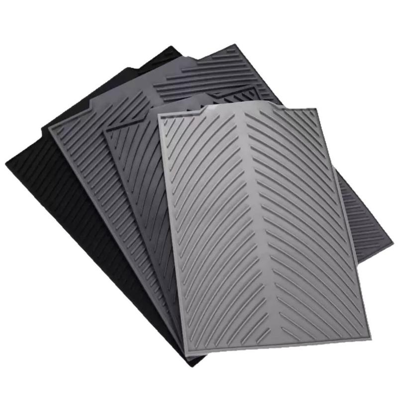 Silicone Drain Pad With Hole Drying Mat Pots Dish Drain Mat For Kitchen Tableware Non-Slip Mats Anti-Scald Coaster Kitchen