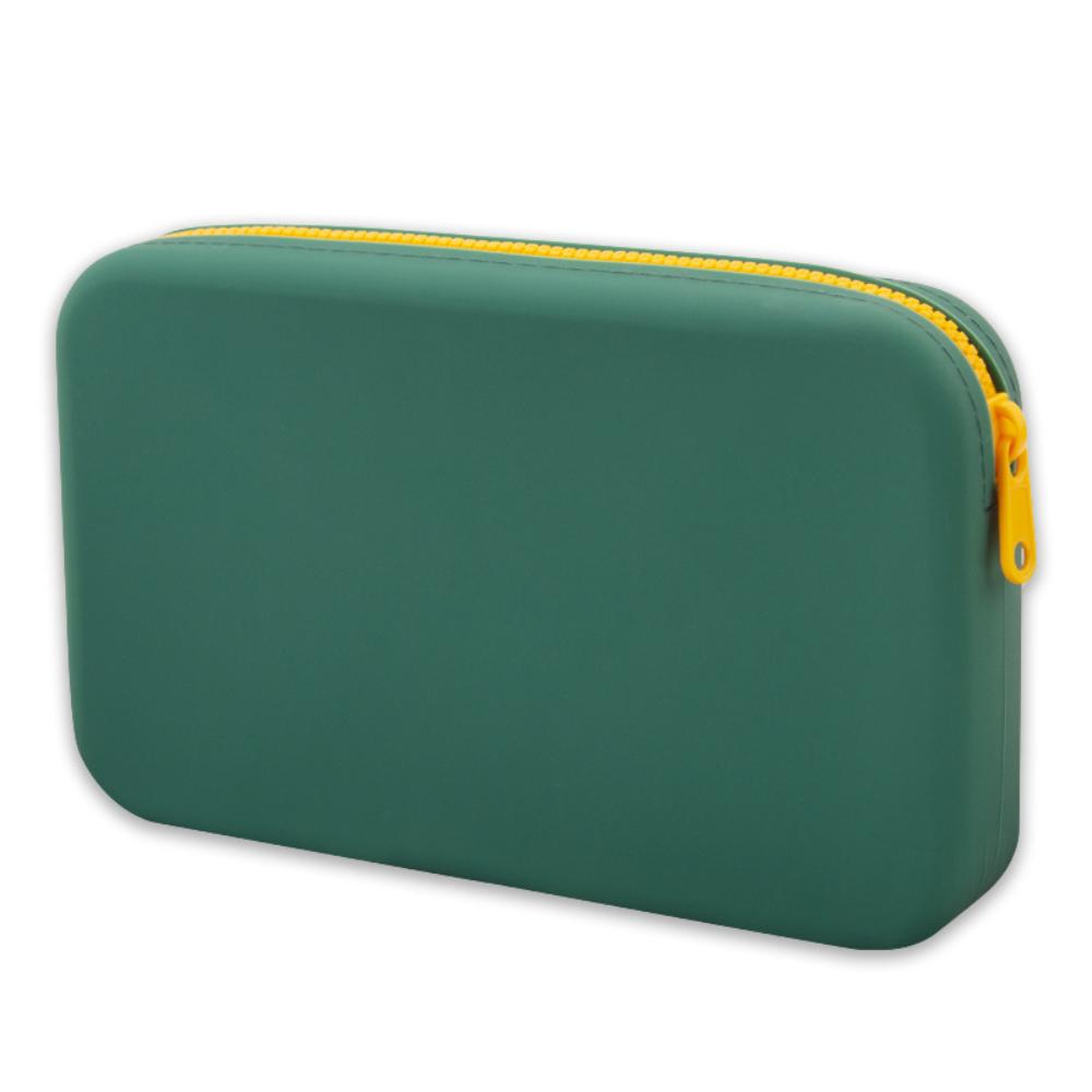 Square large-capacity silicone storage bag, portable travel cosmetics and toiletries storage bag, multi-functional digital stora