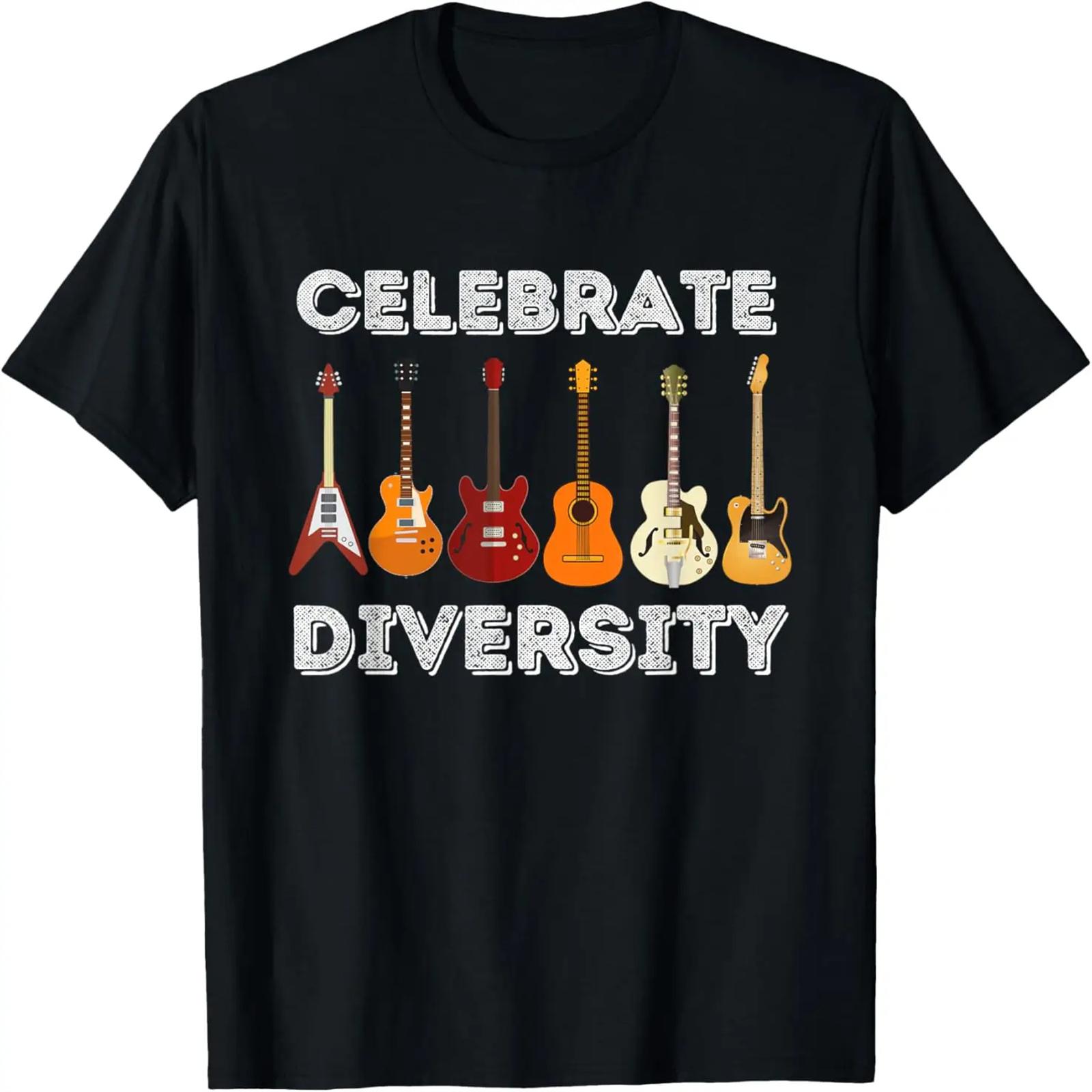 

Celebrate Diversity - Guitar Lover & Guitarist Gift T-Shirt XXXXXL різнокольоровий