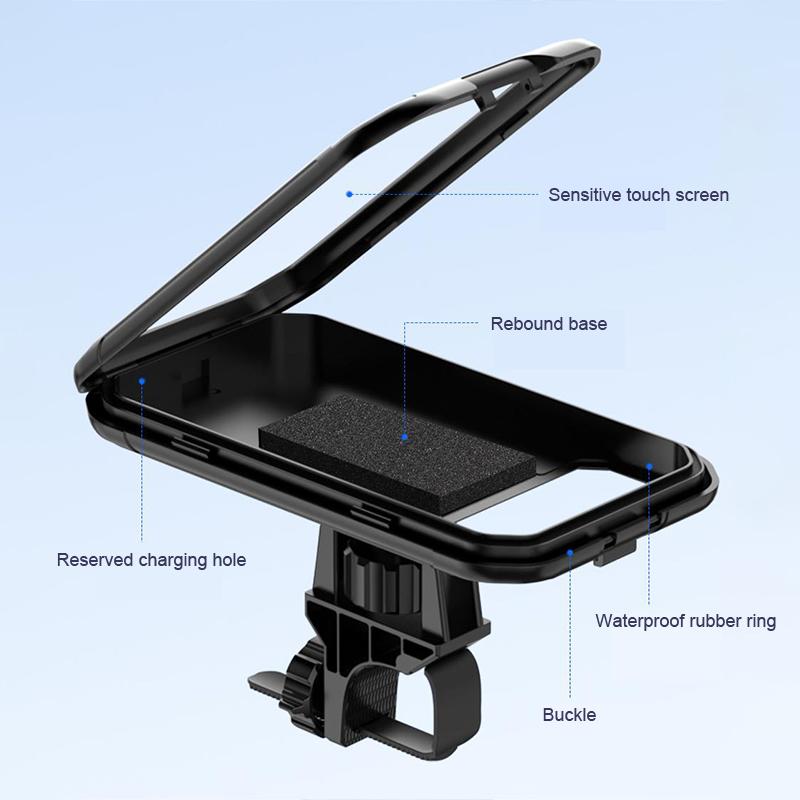 Waterproof Motorcycle Bike Mobile Phone Holder Support Universal Bicycle Gps 360° Swivel Adjustable Motorcycle Cellphone Holder