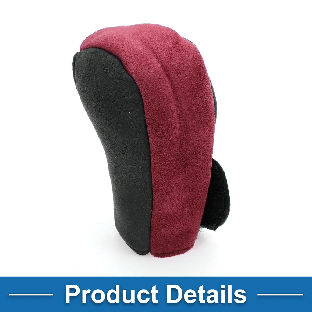 A ABSOPRO Gear Shift Knob Cover Decoration 11x5.5cm/4.33"x2.17" Stick Shift Handle Protector Suede Red 1pc