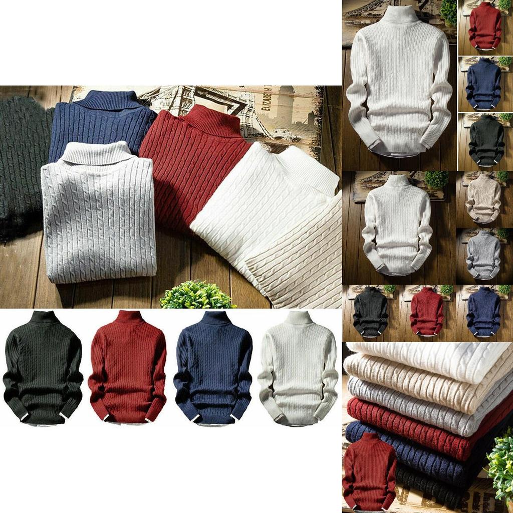 Men's Winter Slim Turtleneck Pullover Sweater For Casual Stylish Looks