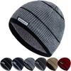 Unisex New Winter Hats Cap Plush Fur Lined Streetwear Warm Beanies For Man Woman Casual Winter Ski Knitted Hats