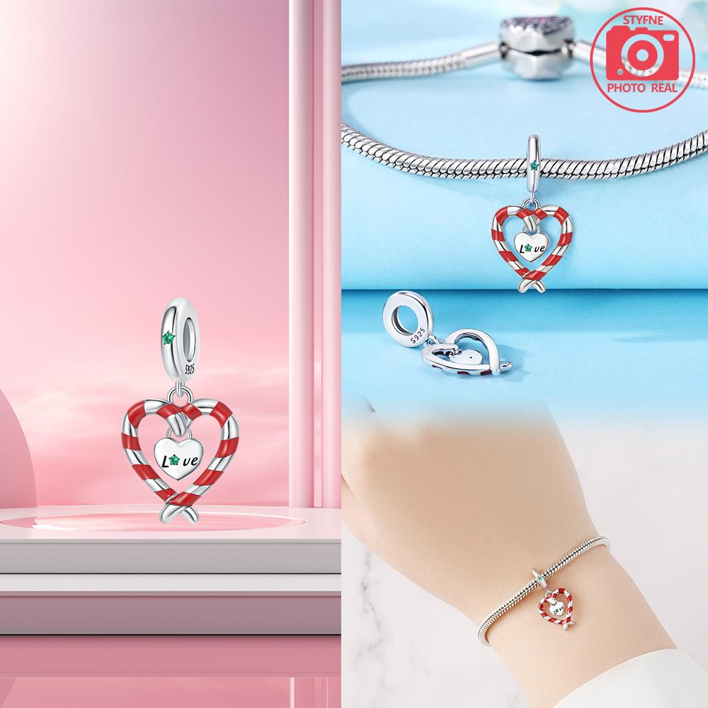Copper Charms Heart Candy Pendant For Dangle Pendant Bead Jewelry Beads  New Gifts For Women