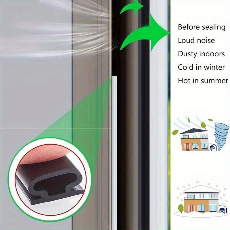 1 Piece Security Door Access Door Window Sealing Strip TPE Weatherproof Anti-Collision Strip Sound Insulation Self-Adhesive