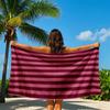 Burgunder-Rosenstreifen Schnelltrocknendes Badetuch Mikrofaser Strandtuch - leicht Gewicht Schwimmen Camping Yoga Strand Aus