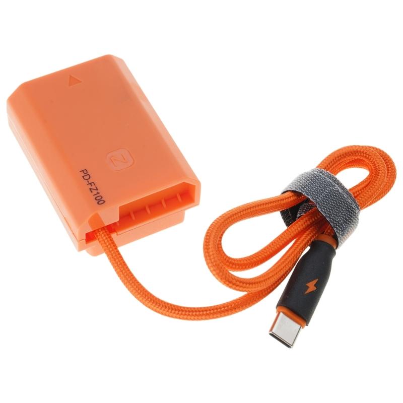 

USB C PD9V 12V to FZ100 Dummy Battery Cable for A7M3 A7RIII A7SIII Cameras for Extended Shootings 1