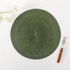 Woven Round Placemat Heat-Resistant Non-Slip Table Mat Elegant Dinner Plate Mat for Home Restaurant Party Dining