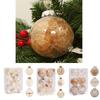 6pcs Transparent Christma Tree Pendants Entwined with Linen Rope Christmas Ornaments  Home