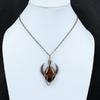 Mahogany Obsidian Pendant Copper Wire Wrapped Jewelry Gemstone Copper Pendant Handmade Wire Pendant Gift For Mother Bull Face Shape Pendant