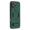 For iPhone 16 Pro Max Kickstand Case Compatible with MagSafe PC+TPU+PU Phone Back Cover