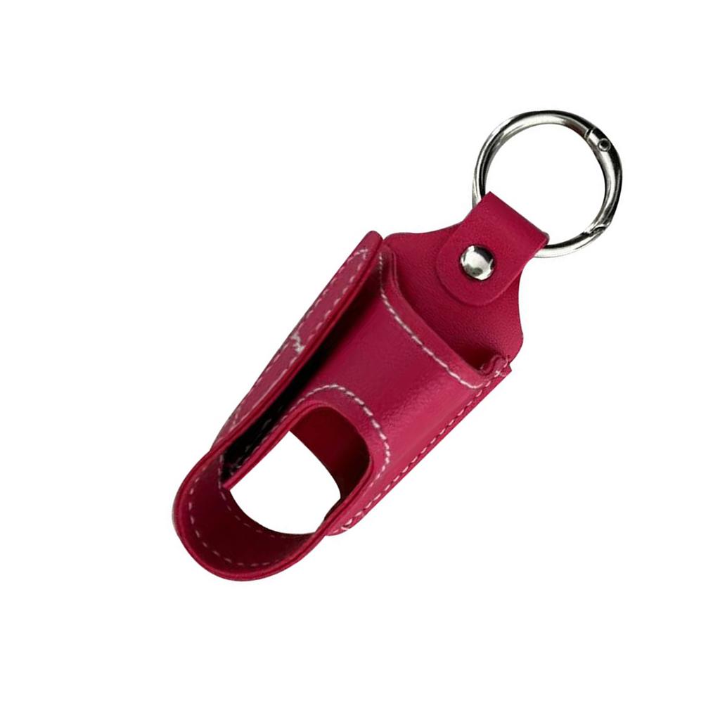 Compact PU Leather Inhaler Holder Keychain Sprayer Sleeve Accessory for Travel School Hiking and Everyday Convenience