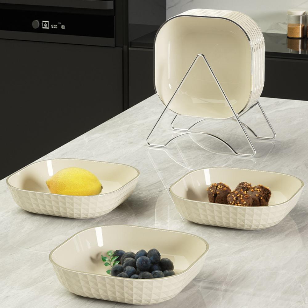 Plastic Fruit Plate White Spitting Bone Dish Household Sauce Dish  Dinning Table
