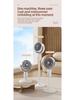 Rechargeable Oscillating Air Circulator Fan for Desktop, Floor, and Dorm