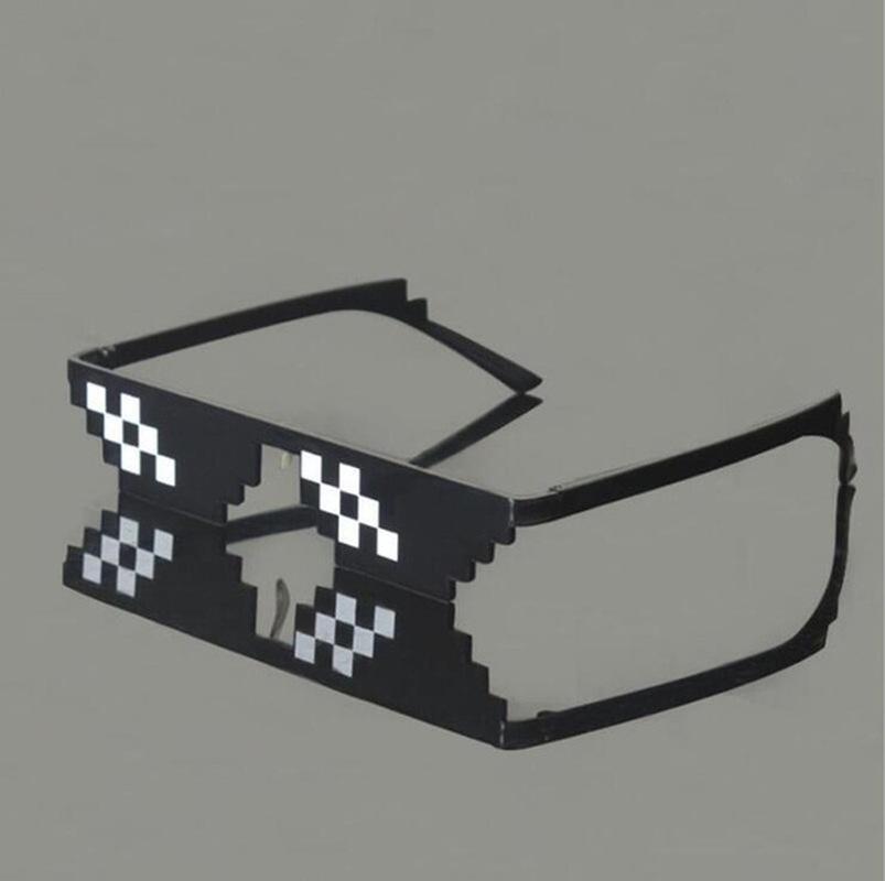 Glasses Pixel Women Men Sunglasses Black Mosaic Sun Glasses