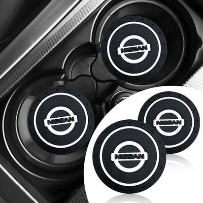 2 Pezzi Sottobicchiere Antiscivolo per Auto Anti-rumore Cuscinetto per Tazza d'Acqua Styling Auto per Nismo X-trail Almera Qashqai Tiida Teana