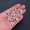 Flower Zircon Navel Ring Butterfly Heart Belly Button Ring Shiny Body Piercing Jewelry Girl