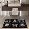 2Pcs Coffee Cup Print Kitchen Rug Anti-Fatigue Kitchen Rug Waterproof Non-Slip Rugs Set Runner Rug Bedside Rug Absorbent Carpet For Kitchen