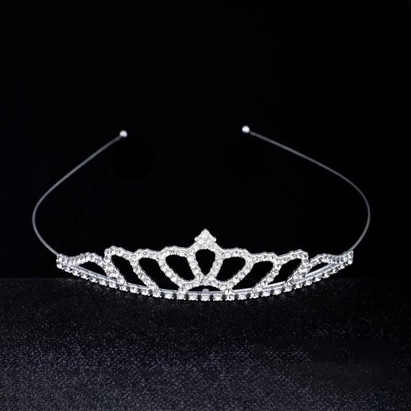 1PC Crystal Exquisite Rhinestone Children Girls Jewelry Gifts Hair Accessories Wedding Tiaras Queen Princess Crown Women Headband