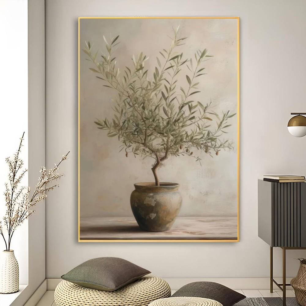 1 buc. Poster Vintage Italian Măslin în Vas Poster Imprimeu Artă Bar Mobilier Decor Cameră de Zi