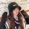 Rabbit fur hat women's winter versatile bucket hat shows a small washbasin hat thickened plush warm knitted cold hat