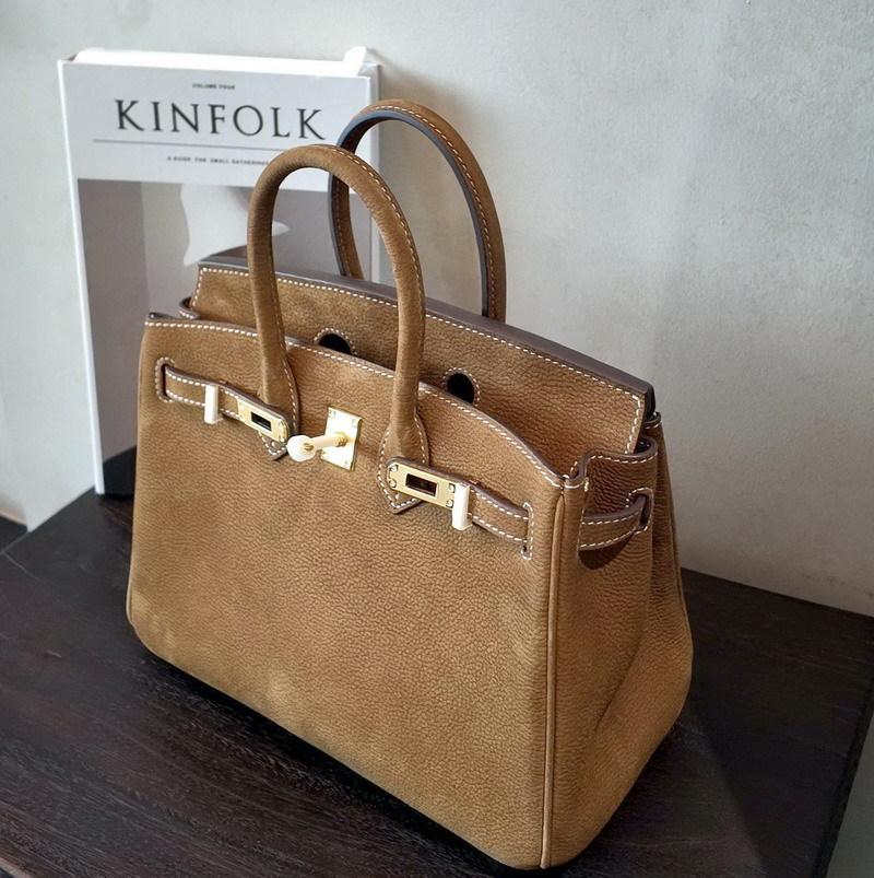 Wildleder einzelne Schulter Crossbody Damenhandtasche Echtleder Damen Tasche Klassisches Korn Poliert Retro Tasche Damen