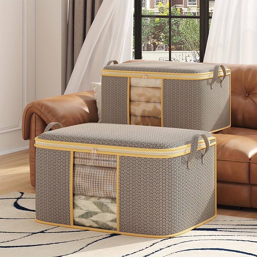 Extra-Large Foldable Storage Bag Portable Freestanding Organizer for Clothes Blankets  Bedding Storage