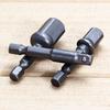 3Pcs Drill Socket Adapter 1/4 3/8 1/2 Size Hex Shank Impact Drill Bar Socket Adapter Square Head Drill Bit Power Tools