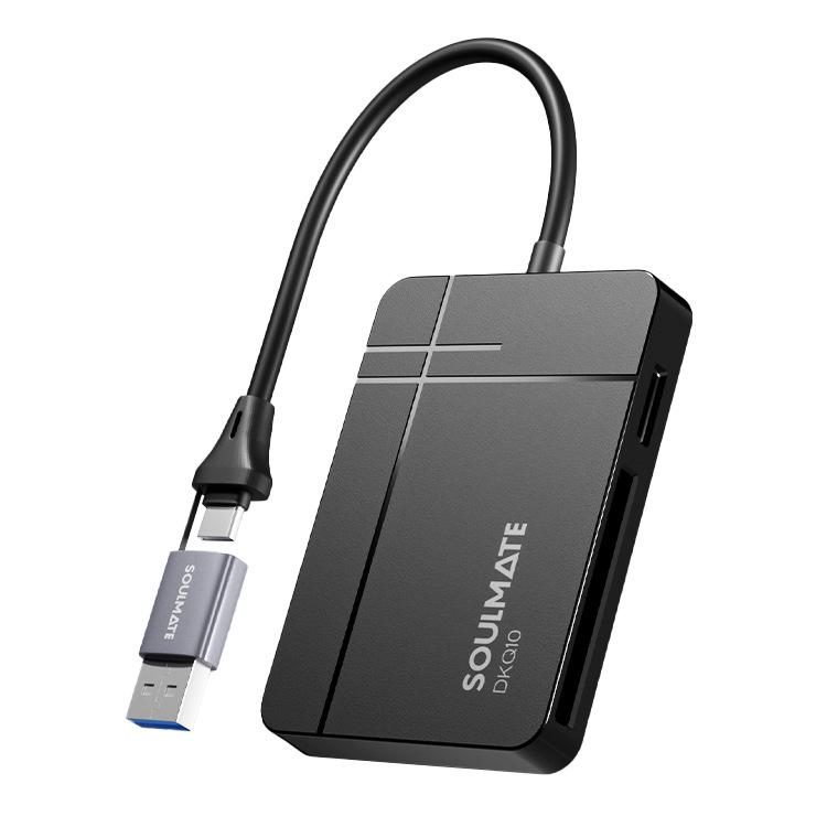

8Soulmate DQ10 Four-in-One CF/SD Card Reader, High-Speed USB 3.0 OTG, Type-C for Android