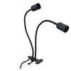 Table Lamp Holder E27/E26 Black Double Headed 360 Degree Adjustable Durable Material Clip Lamp