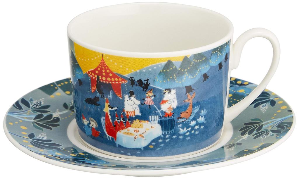 Yamaka Shoten MOOMIN Coffee Cup Microwave Moomin Nordic Day Wedding Made in "Luonto" & Saucer, Party, Safe, Merchandise, Style, Mother's Gift, Gift,