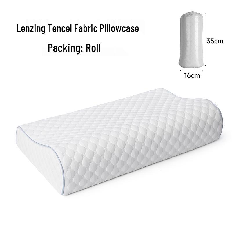 

Memory Foam Pillow - Slow Rebound, Neck Support, Non-Collapsing Pillow, Promotes Sleep. 8011 50x30x10/7 cm Yellow Core