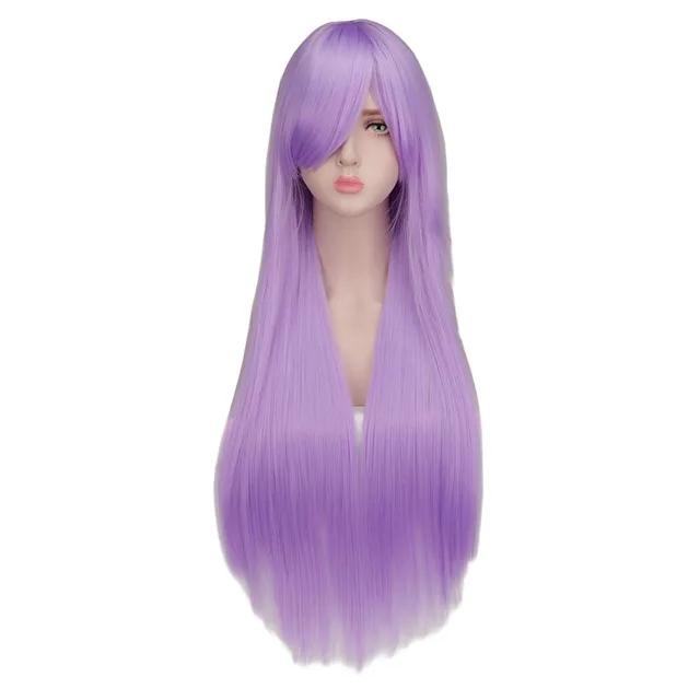 Whimsical W Long Straight Cosplay Wig Women Costume Party Black Red Ombre White Heat Resistant Synthetic Hair Wigs