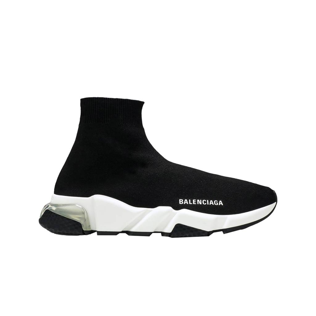 (w) Balenciaga Speed Trainer Clear Sole Black White 2020