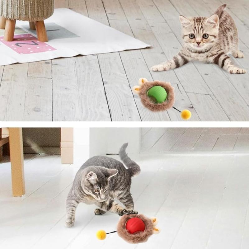 Motion Activated Moving Ball Cats Toy Automatic Moving Ball Cats Intelligent Toy for Pet Enhances Hunting Skills