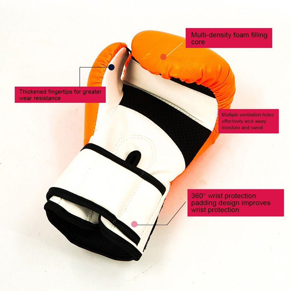 1Pair PU Leather Child Punching Gloves Breathable Training Gloves Kids Boxing Gloves  for Children