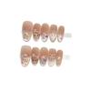 Dairuisen French Heart Bowknot Icy Translucent Blush Press-on Nail Art