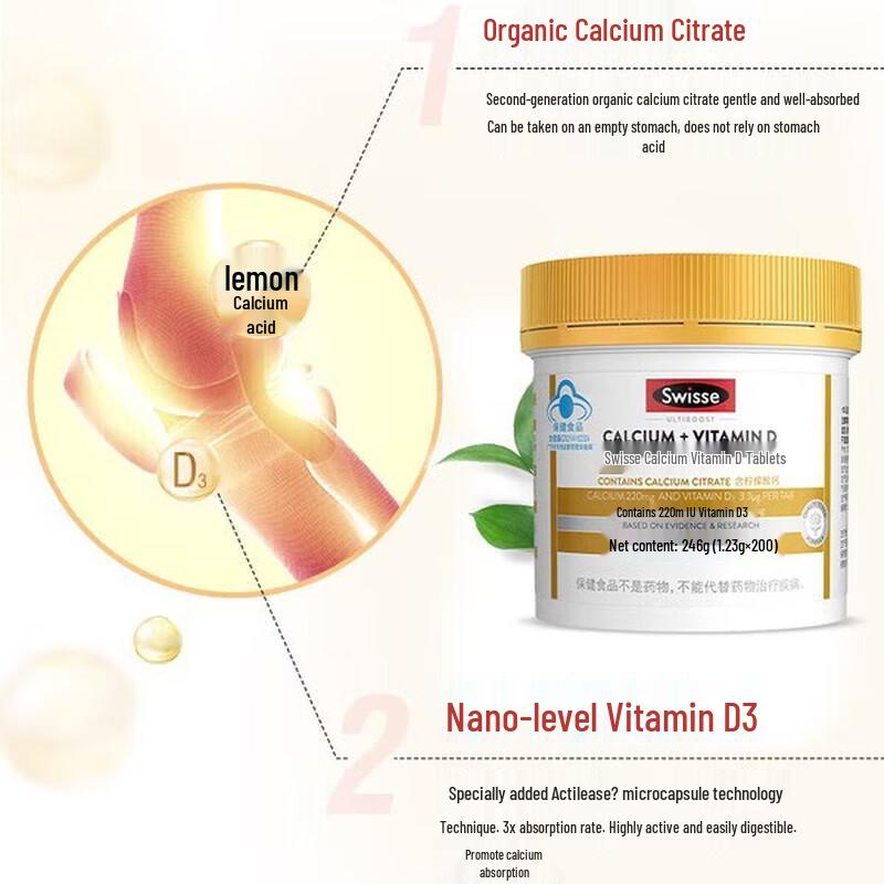 Swisse Calcium + Vitamin D Tablets
