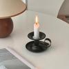 Portable Candle Holder Desktop Candlestick Table Ornament Metal Candlestick Taper Candle Holder With Handle Home Decor