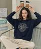 ZEROSTREET [5 Colors] Flower Lettering Sweatshirt