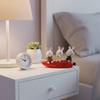 Resin Rabbit Statue European Design Rabbit Bunny Figurine Bunny Figurine Cute Home Decoration Elegant for Desktop