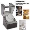 Single Automatic Mechanical PU Watch Winder Motor Wristwatch Holder  Brown