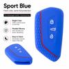 Silicone Car Key Cover for VW Golf 8 ID4 ID6 3 Button Remote Key Case